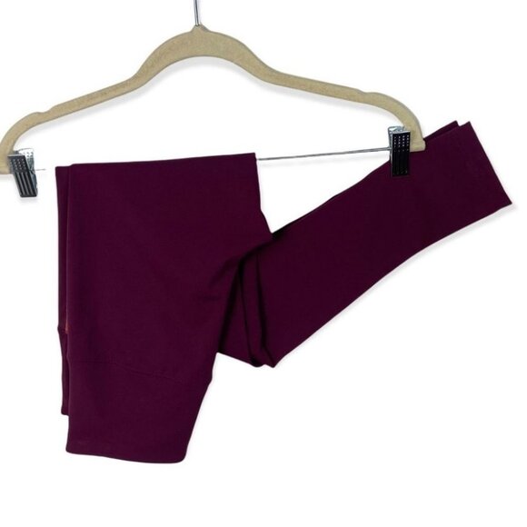 Free People Movement High Rise Freestyle Leggings Rare Wine Burgundy Stripe XS - Picture 9 of 14